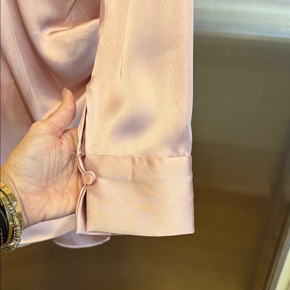 NWT Zara Light Pink Satin dress size large - Picture 4 of 8